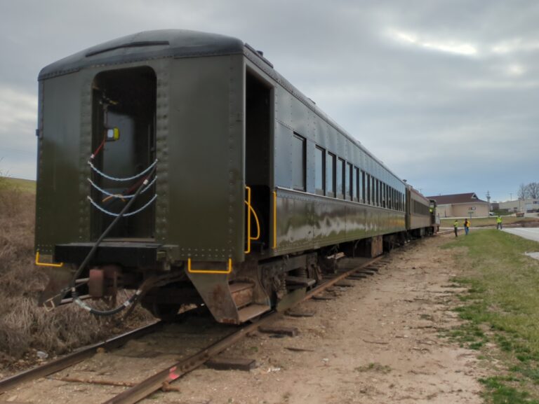 Coach on the Stewartstown Railroad